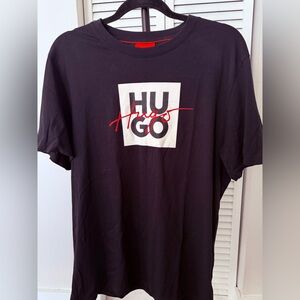 HUGO Red and Black Logo Tee